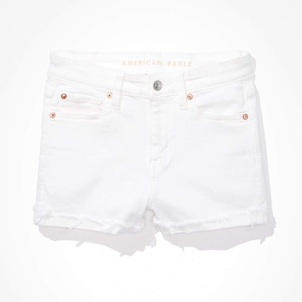 American Eagle High V-Rise Shortie Denim Shorts